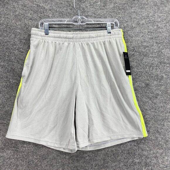 New Essential Elements Activewear Shorts Men L Large Gray High Rise Pull On - Picture 1 of 11